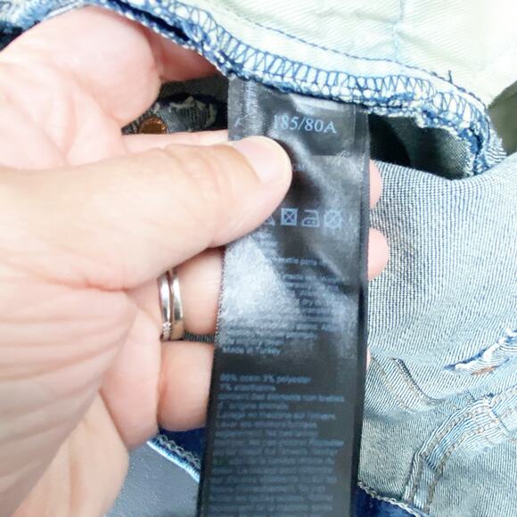 AllSaints Rex I Slim Straight Button Fly Dark Wash Men’s Jeans W32 - Picture 7 of 9